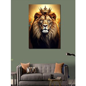 Kanvas Tablo Aslan Kral 100x140 cm