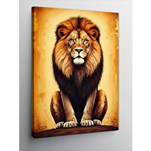 Kanvas Tablo Aslan Kral 100x140 cm