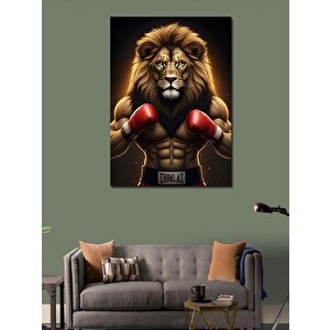 Kanvas Tablo Boksör Aslan 100x140 cm