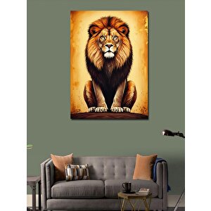 Kanvas Tablo Aslan Kral 50x70 cm