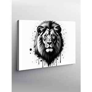 Kanvas Tablo Detaylı Aslan Portresi 70x100 cm