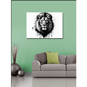 Kanvas Tablo Detaylı Aslan Portresi 70x100 cm