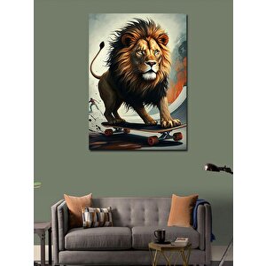 Kanvas Tablo Kaykaycı Aslan 100x140 cm