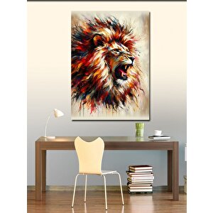 Kanvas Tablo Kükreyen Aslan 50x70 cm