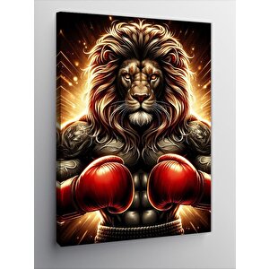 Kanvas Tablo Boksör Aslan 100x140 cm