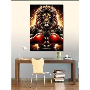 Kanvas Tablo Boksör Aslan 100x140 cm