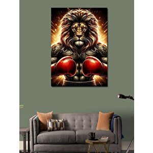 Kanvas Tablo Boksör Aslan 100x140 cm