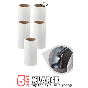 5 Adet Xlarge Tüy Toplayıcı Rulo Yedeği Büyük Boy Yedek