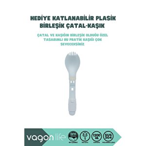 Vagonlife Bento 1200ml Lunchbox Yeni Koleksiyon Tek Katlı 4 Bölmeli Ve Kaseli Çelik Sefer Tası Yemek Kutusu Siyah