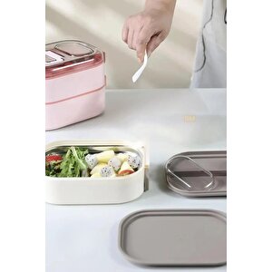 Bento 550ml Lunchbox Yeni Koleksiyon Tek Katlı Bölmesiz Çelik Sefer Tası Yemek Kutusu Lacivert
