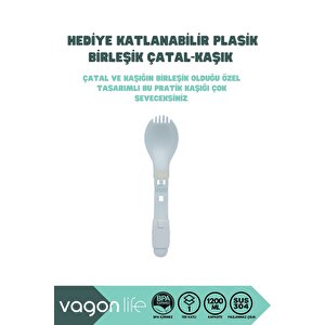Vagonlife Bento 1200ml Lunchbox Yeni Koleksiyon Tek Katlı 4 Bölmeli Ve Kaseli Çelik Sefer Tası Yemek Kutusu Turuncu