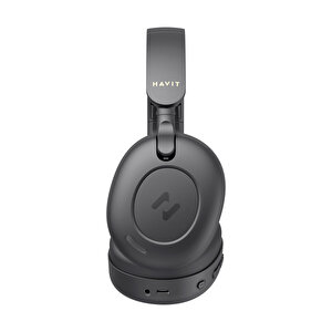 Havit H655bt Hibrit Anc Kablosuz Kulaklık - 76 Saat Batarya, Enc, Anc, Çift Cihaz Desteği, Hi-res Audio - Siyah