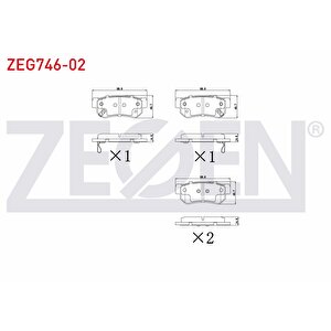 Fren Balata Arka Ikazli Hyundai Getz 1.3i 2002-2008/ 1.4i 2002-2008/ 1.5 Crdi 2002-2008/ Sonata Iv 2.0i 2001-2004/ Tucson 2.0 Crdi 2004-2010/ Sportage 2.0 Crdi 2004-2010/ Kia Magentis 2.0 Crdi 2005-