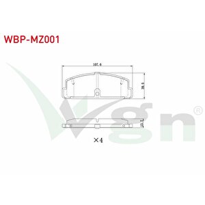 Fren Balata Arka Tel Delikli Mazda 323 Vi (bj) 1.4i 16v 1998-2004/ 1.5i 16v 1998-2004/ 1.6i 1998-2004/ 2.0i 1998-2004/ Mazda 6 (gg,gy) 2.0i 2002-2007/ Mazda 6 (gh) 2.0i Mrz 2007-2012