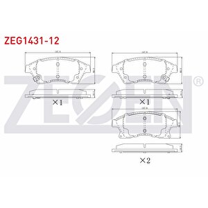 Fren Balata On Ikazli Opel Astra J 1.3 Cdti 15 Jant 19.00mm 2009-2016 / 1.4i 2009-2016 / 1.6i 2009-2016 /chevrolet Cruze (j300) 1.6 2009-2014 /cruze (j305) 1.6 2011-2014/aveo (t300) 1.2 16v 2011-2014