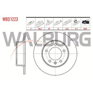 Fren Diski Arka Duz 5 Bjn 304,7x12x90x66,8 Renault Master Ii (fd) 1.9 Dci - 2.5 Dci 1998-2010/ Master Iii (fv) 2.5 Dci 2010-/ Opel Movano A 1.9 Dti - 2.5 Dti 2001-2010