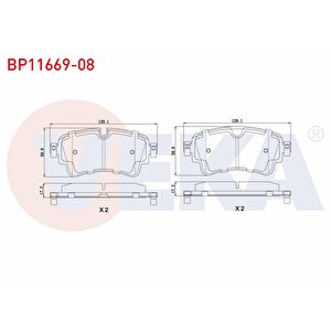 Fren Balata Arka Audi A4 (8w2,b9) 2.0 Tdi 2015- / A4 (8w2,b9)  1.8 Tfsi 2015-/ Q7(4m) 3.0 Tdi 2015- / Q7(4m) 2.0 Tfsi 2015-