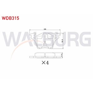 Fren Balata Arka Mercedes Vito (638) 110 Cdi 1997-2003 / Vito (638) 108 Cdi 1997-2003