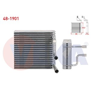 Klima Evaporatoru Borulu 235x215,7x74 Ford Focus 1.6i 16v - 1.8 Tdci -1.8i 16v - 2.0i 16v - 1998-2004 / Tourneo Connect 1.8 Tdci 2002-2013 / Transit Connect 1.8 Tdci 2002-2014