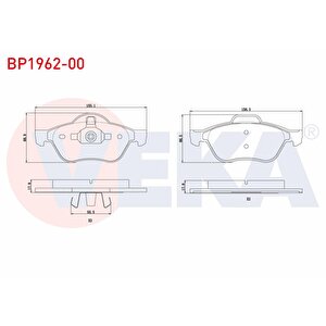 Fren Balata On Renault Laguna Ii (bg0/1) 1.6i 16v 15 Jant 2001-2007 / Laguna Ii 1.9 Dci 15 Jant 2001-2007 / Laguna Iii 1.5 Dci 2007- / Laguna Iii 1.6i 16v 2007- / Laguna Ii 1.8i 16v 2001-2007