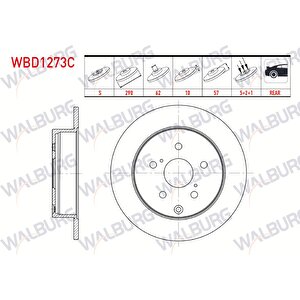 Fren Diski Arka Duz Kaplamali Toyota Corolla Verso (zer_, Zze_, R1_) 2.0 D-4d 5 Bijon 290x10x62x57 2004-2009