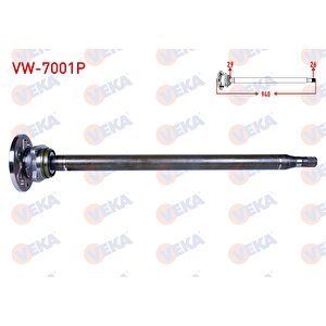 Aks Mili Arka Sag Poryali Ince 29x26 Uzunluk 940mm Volkswagen Crafter 2.5 Tdi 2006-2016 / Mercedes Sprinter 2006-