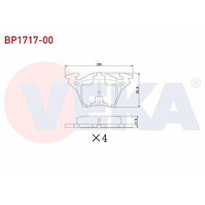 Fren Balata Arka Mercedes Vito (638) 110 Cdi 1997-2003 / Vito (638) 108 Cdi 1997-2003