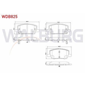 Fren Balata On Ikazli Opel Mokka 1.4 - 1.6 - 1.6 Cdti 2012-/ Mokka X 1.6 Cdti 2012-