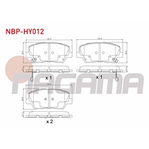 Fren Balata On Ikazli Hyundai Elantra 1.6 D-cvvt 2011-2015 / Kia Cerato 1.6 Crdi 2016- / Kia Cerato 1.6 Mpi 2016-