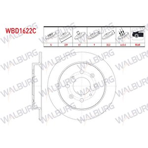 Fren Diski Arka Duz Kaplamali 4 Bjn 239x9x61x33,3 Honda Jazz Iii (ge_,gg_,gp_,za_) 1.2 1.3i 1.4 2008- / Jazz Iv (gk_) 1.3 1.5 2015-/ City V 2008-