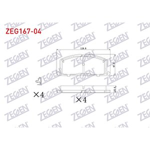 Fren Balata On Ikazli Tel Delikli Toyota Corolla (_e9_) 1.3i 1987-1993 / Corolla (_e9_) 1.8 D 1987-1993 / Corolla (_e9_) 1.6i 1987-1993 / Carina (_t17_) 1.6i 1987-1992