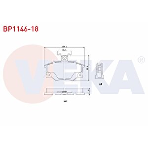 Fren Balata On Fiat Tempra 1.4 1992-1999/ 2.0i 1992-1999/ Tipo 1.4i 1990-2000/ 1.6i 1990-2000/ Fiat Uno 70 1.4i 1994-2000/ Alfa Romeo 145 (930) 1.6 1994-2001/ 146 (930) 2.0 Ti 1994-2001