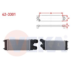 Turbo Radyatoru (intercooler) Uzun Borulu Peugeot Partner Tepee 1.6 Hdi 90 Hp 2008-