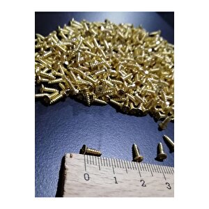 Mini Vida 2,2x7,5 Mm Sarı 50 Adet Ahşap Menteşe Kilit Hobi Vidası