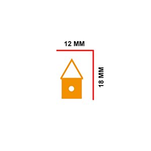 Küçük Üçgen Tablo Çerçeve Askısı Ve Vidaları 20 Adet 12x18 Mm