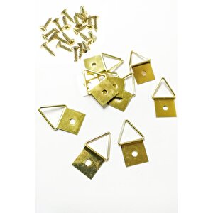 Büyük Üçgen Tablo Çerçeve Askısı Ve Vidaları 20 Adet 16x27 Mm