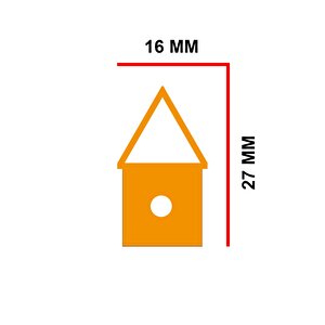 Büyük Üçgen Tablo Çerçeve Askısı Ve Vidaları 20 Adet 16x27 Mm