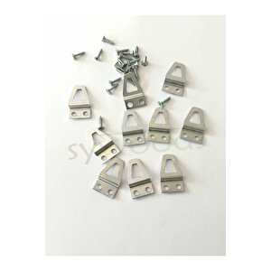Eğik Tablo Çerçeve Askısı 10 Adet Ve Vidaları 18x33 Mm