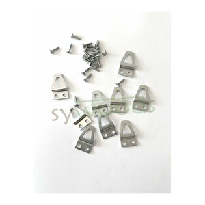 Eğik Tablo Çerçeve Askısı 10 Adet Ve Vidaları 18x33 Mm