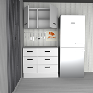 100 Cm Mdf Mutfak Dolabı Yrkn 100 28 Mermerit + Montaj + Nakliye Dahil