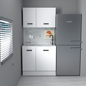 100 Cm Mdf Mutfak Dolabı Yrkn 100 30 Mermerit + Montaj + Nakliye Dahil