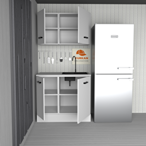 100 Cm Mdf Mutfak Dolabı Yrkn 100 30 Mermerit + Montaj + Nakliye Dahil