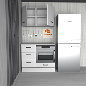 105 Cm Mdf Mutfak Dolabı Yrkn 105 22 Mermerit + Montaj + Nakliye Dahil