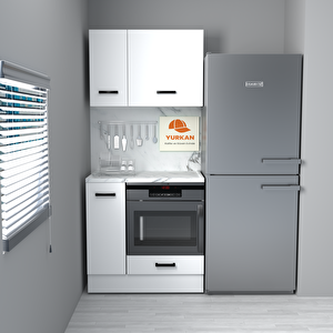 95 Cm Mdf Mutfak Dolabı Yrkn 95 31 Mermerit + Montaj + Nakliye Dahil