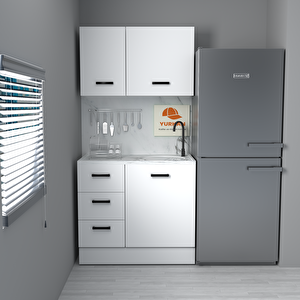 100 Cm Mdf Mutfak Dolabı Yrkn 100 29 Mermerit + Montaj + Nakliye Dahil