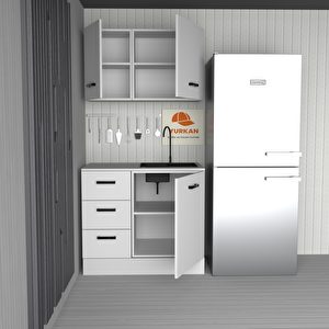 100 Cm Mdf Mutfak Dolabı Yrkn 100 29 Mermerit + Montaj + Nakliye Dahil