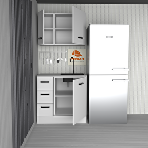 95 Cm Mdf Mutfak Dolabı Yrkn 95 34 Mermerit + Montaj + Nakliye Dahil