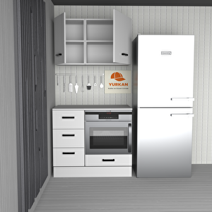 100 Cm Mdf Mutfak Dolabı Yrkn 100 27 Mermerit + Montaj + Nakliye Dahil