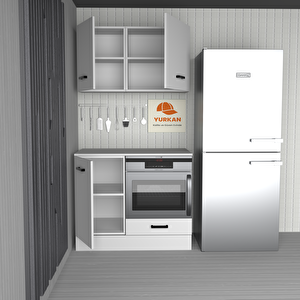 105 Cm Mdf Mutfak Dolabı Yrkn 105 21 Mermerit + Montaj + Nakliye Dahil