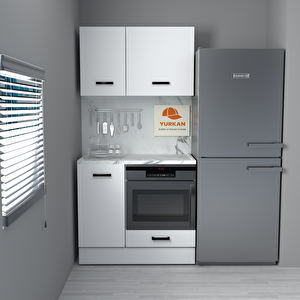 100 Cm Mdf Mutfak Dolabı Yrkn 100 26 Mermerit + Montaj + Nakliye Dahil